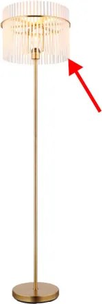 Globo 15698ME1 Üvegrúd, fehér-átlátszó színátmenet, 26 cm hosszú, 15698-4HM/-3HRM/-3HM/HM/SM-hez