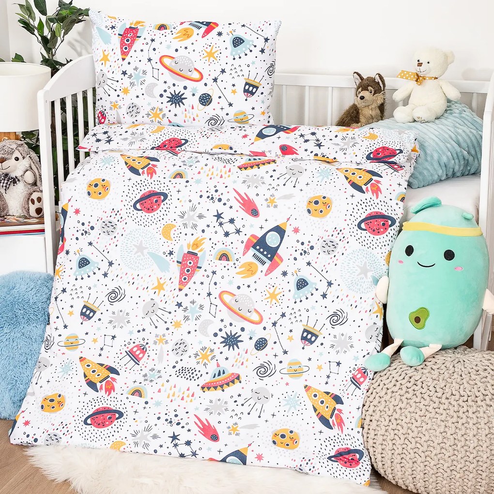 4Home Cosmic Adventure gyerek pamut ágyneműhuzat, 100 x 135 cm, 40 x 60 cm, 100 x 135 cm, 40 x 60 cm
