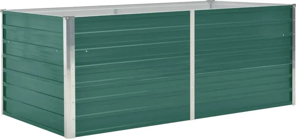 vidaXL zöld horganyzott acél kerti magaságyás 160 x 80 x 45 cm