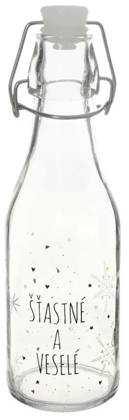 Orion palack klipszes zárral Hópihe fehér, 0,29 l, 290 ml