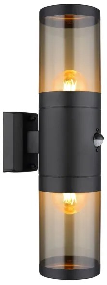 Globo 32014-2BS-Kültéri fali lámpa érzékelővel XELOO 2xE27/40W/230V IP44