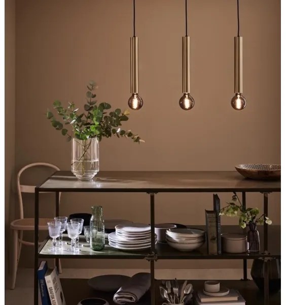 Markslöjd 108261 - Csillár zsinóron SENCILLO 3xE27/40W/230V arany