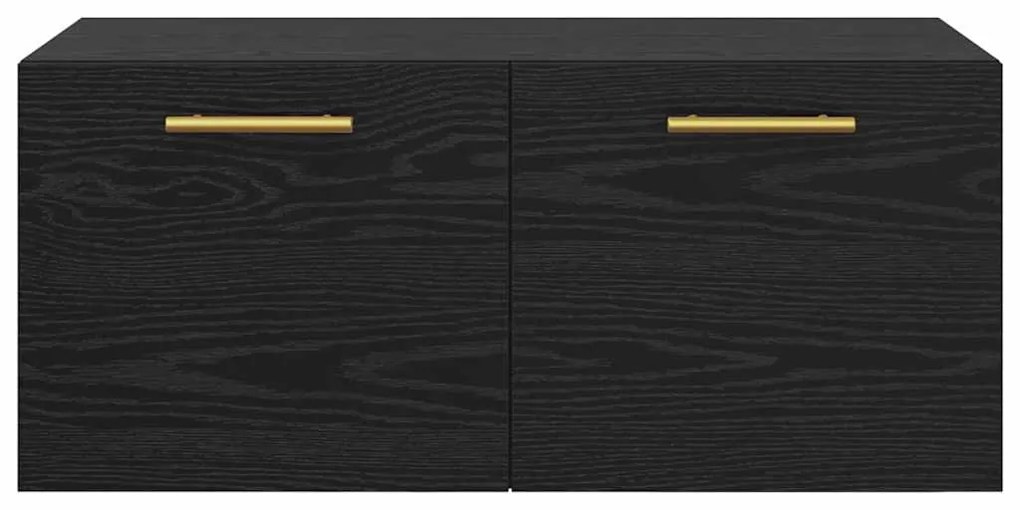 Fali Szekrény Musta tammi 80 x 36.5 x 35 cm Faanyag