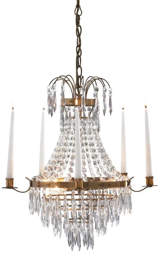 Markslöjd 100602 - Csillár láncon KRAGEHOLM 3xE14/40W/230V réz