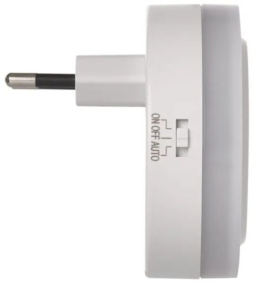 LED konnektorba dugható éjszakai lámpa fényérzékelővel+2xUSB 3xLED/0,3W/230V