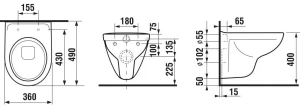 JIKA H8233820000001 - Függesztett WC LYRA kerámia/fehér