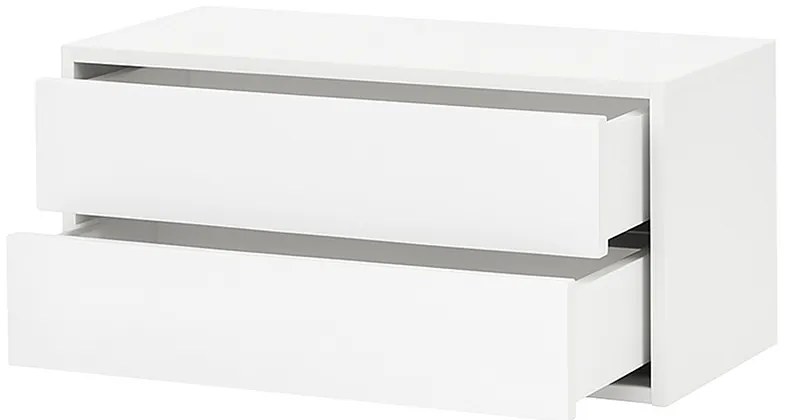 Boxie 2 fiókos fali szekrény 40x80x37 cm fehér
