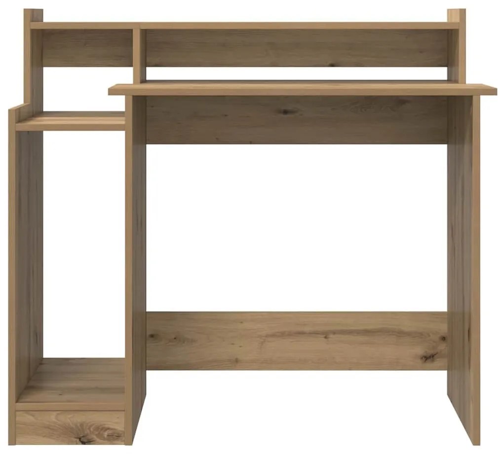 Asztal asztali lámpákkal kézműves tölgy 97 x 45 x 90 cm Faanyag