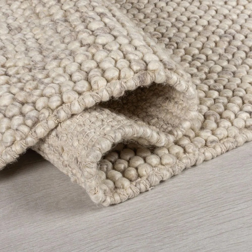 Világosszürke kézi szövésű gyapjúkeverék futószőnyeg 60x230 cm Minerals – Flair Rugs