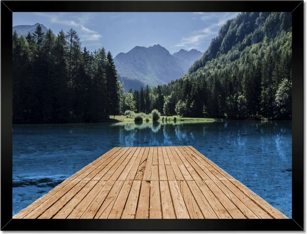 Poszterek keretben 40x30 Fa híd a hegyekben