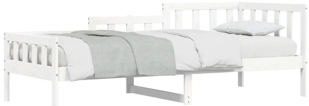 fehér tömör fenyőfa kanapéágy matrac nélkül 90 x 200 cm