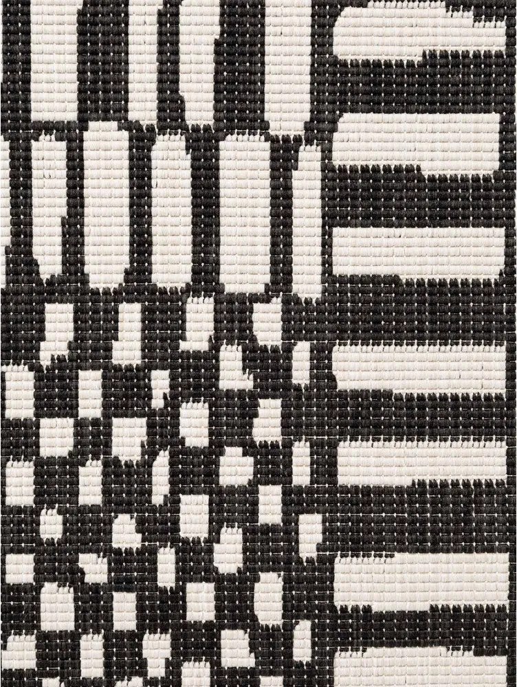 Fekete-krémszínű kültéri-beltéri szőnyeg 120x170 cm Haringey Barkham – Ted Baker