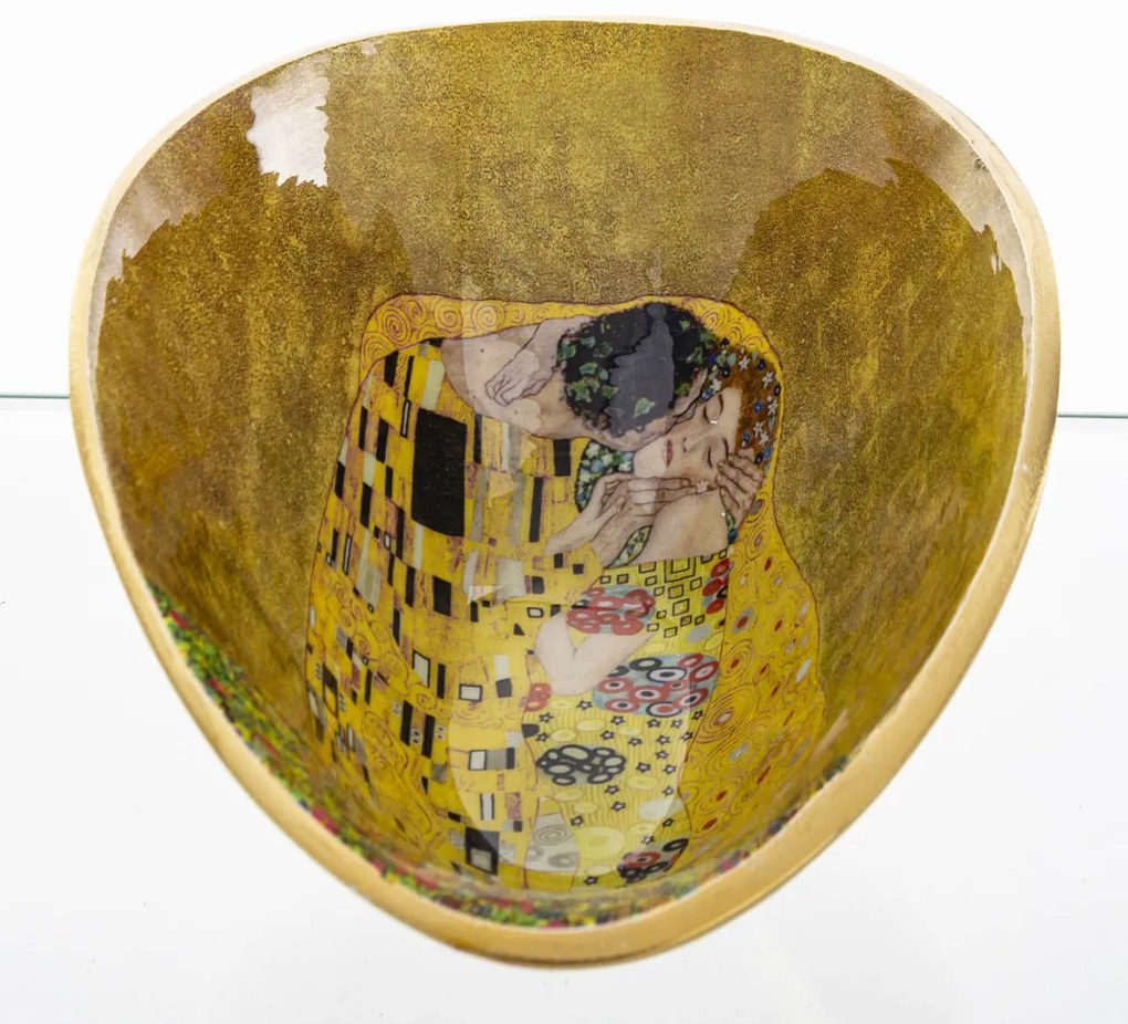 Gustav Klimt tál többszínű fém 8x20x12.5cm
