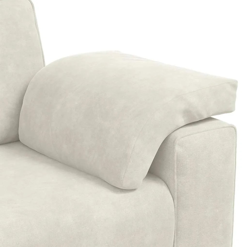 vidaXL krém bársony loveseat kanapé 120 cm