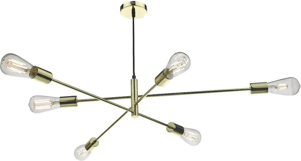 DAR LIGHTING ALA0635 ALANA Többágú Függesztett Lámpa Arany E27 IP20