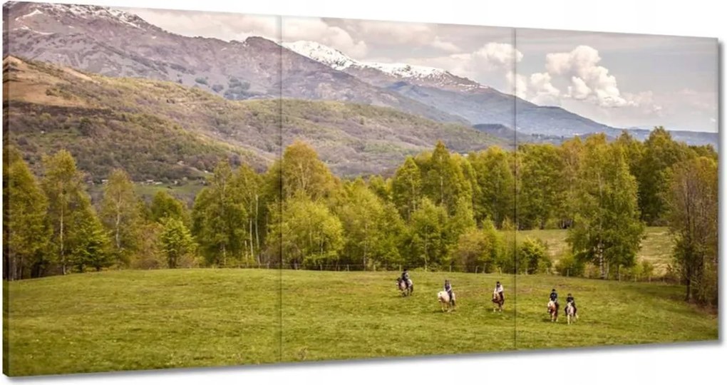 Festmények 120x60 Lovas kirándulás a hegyekbe