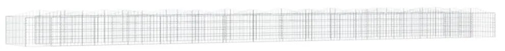 íves horganyzott vas gabion magaságyás 800x100x50 cm