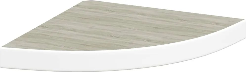 vidaXL tölgyszínű és fehér MDF fali sarokpolc 35 x 35 x 3,8 cm