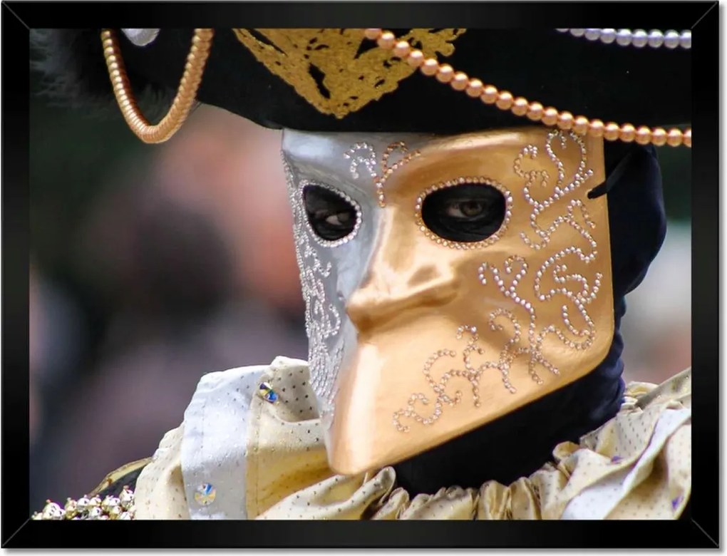 Poszterek keretben 40x30 Velencei farsangi maszk