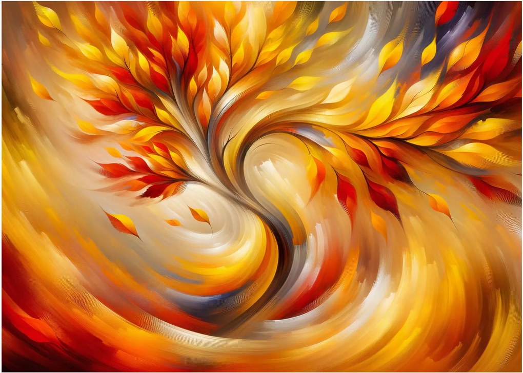 Üveg kép - Őszi fa (70x50 cm)