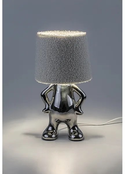 Rabalux 74216 - Asztali lámpa SMURFY 1xE14/40W/230V fényezett króm