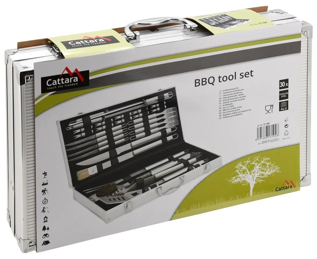 Cattara 13104 Grillezőkészlet, 30 darabos