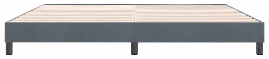 vidaXL sötétszürke bársony ágykeret matrac nélkül 180x220 cm