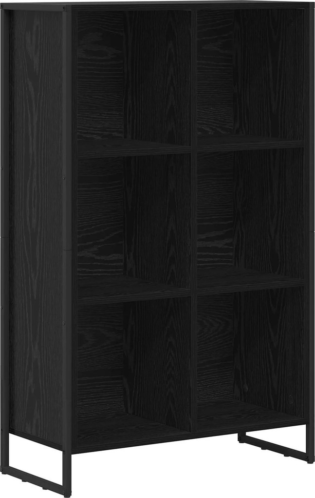 vidaXL Könyvespolc Fekete tölgy 99.5 x 30 x 108.5 cm Faanyag