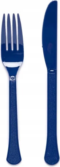 Blueberry műanyag evőeszköz készlet 24 részes