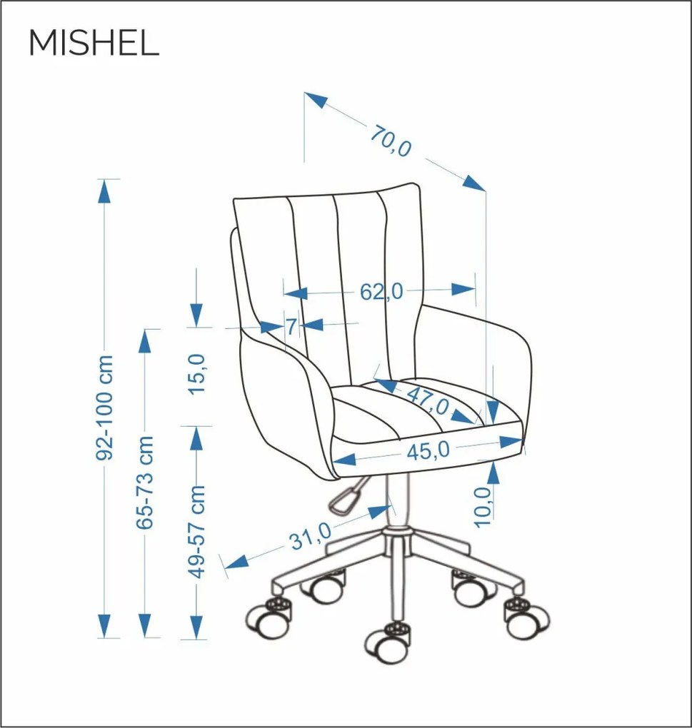 Mishel forgófotel bézs