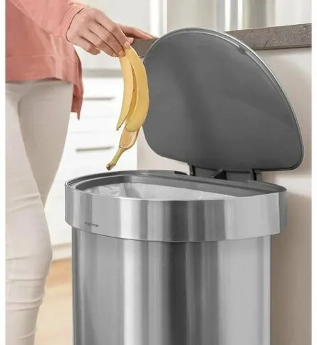 Simplehuman Pedálos szemetes 45 l, matt acél