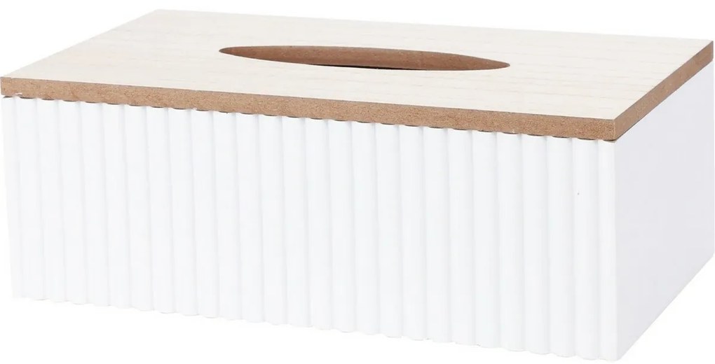 Stripes zsebkendőtartó doboz fehér, 25 x 13,5 x 9 cm