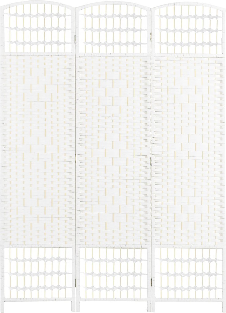 HOMCOM 3-panelas szobaelválasztó képernyő 120x170 cm hajtogatható szobaelválasztó papír zsinórral és fából készült kerettel, dekoráció hálószobába és