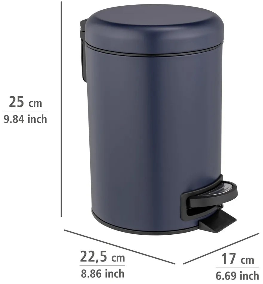 Acél pedálos szemetes 3 l Leman – Wenko