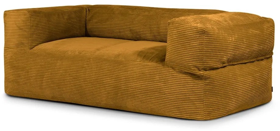 Mustársárga kordbársony babzsákfotel Sofa MooG – SLOWDOWN