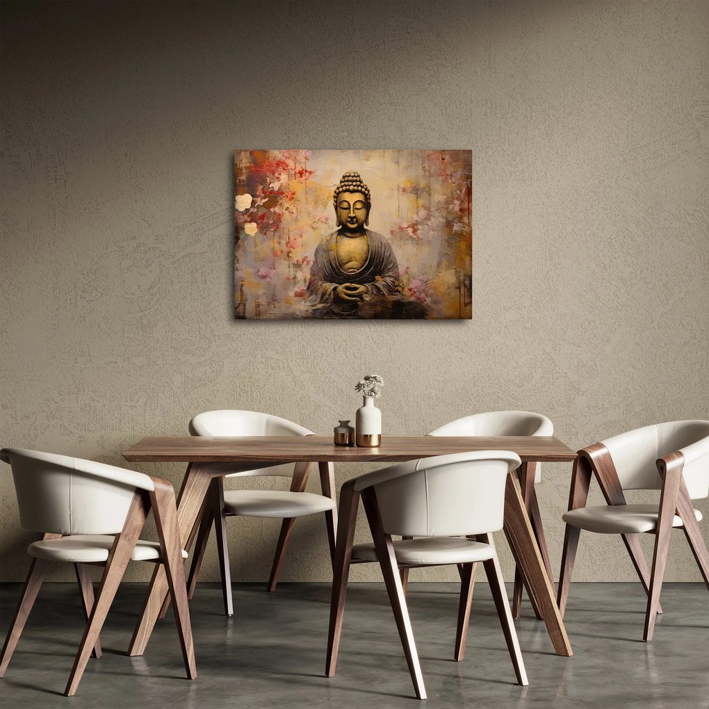 Kép - Buddha, festészet (70x50 cm)