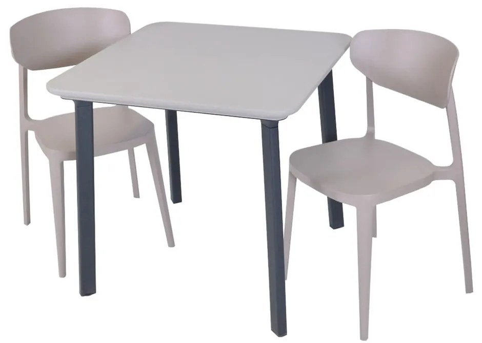 Világosbarna műanyag kerti szék Mare – Rojaplast