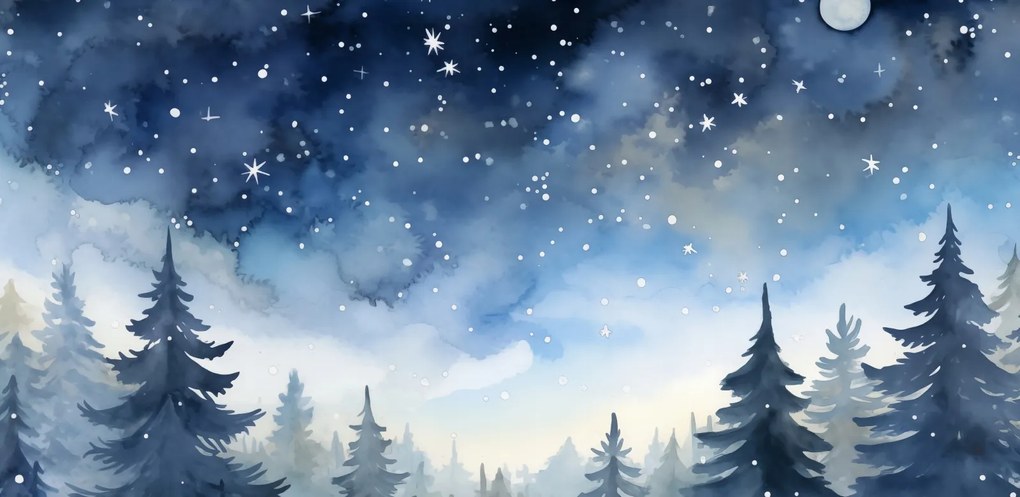 Poszter 91,3x44,5cm Rejtélyes erdő alkonyatkor