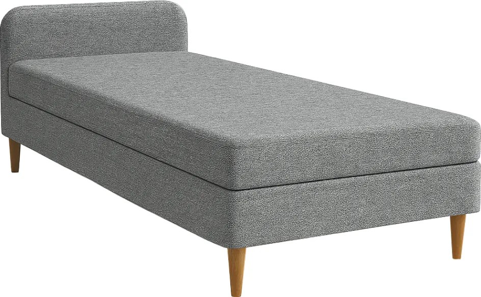 Ágy, 110x200, molitán, szürke, BRUNY