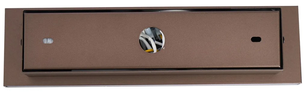 Modern fali lámpa sötét bronz állítható USB-C-vel, LED-del - Modric