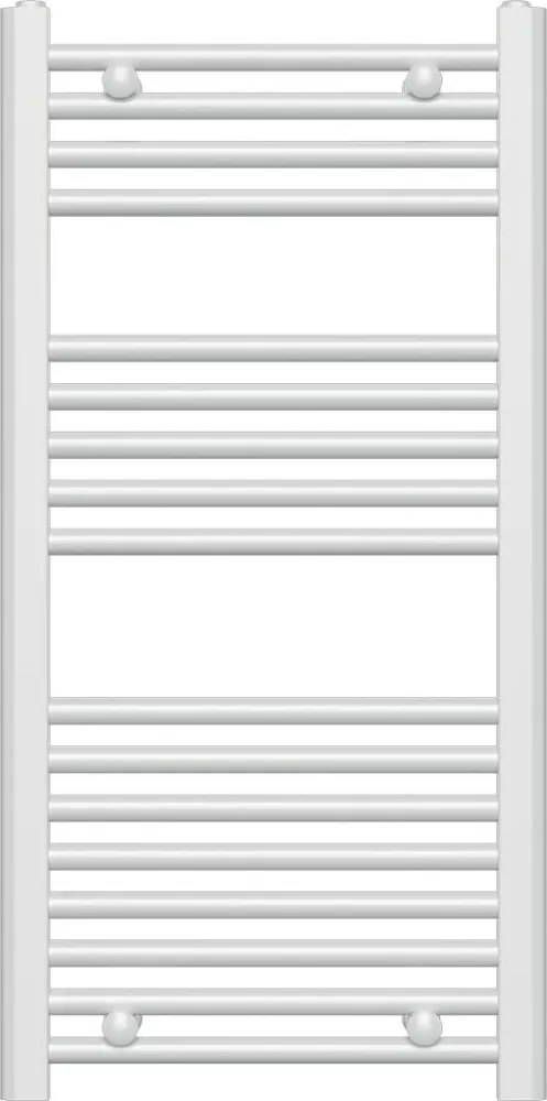 Novaservis - Fürdőszobai törölközőszárító radiátor 365W/230V 90x45 cm fehér, egyenes kivitel