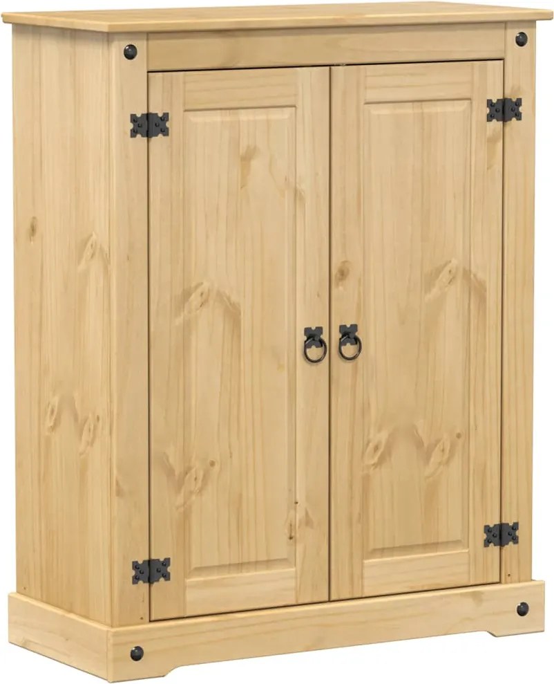 vidaXL Corona tömör fenyőfa cipőszekrény 86 x 38,5 x 108 cm