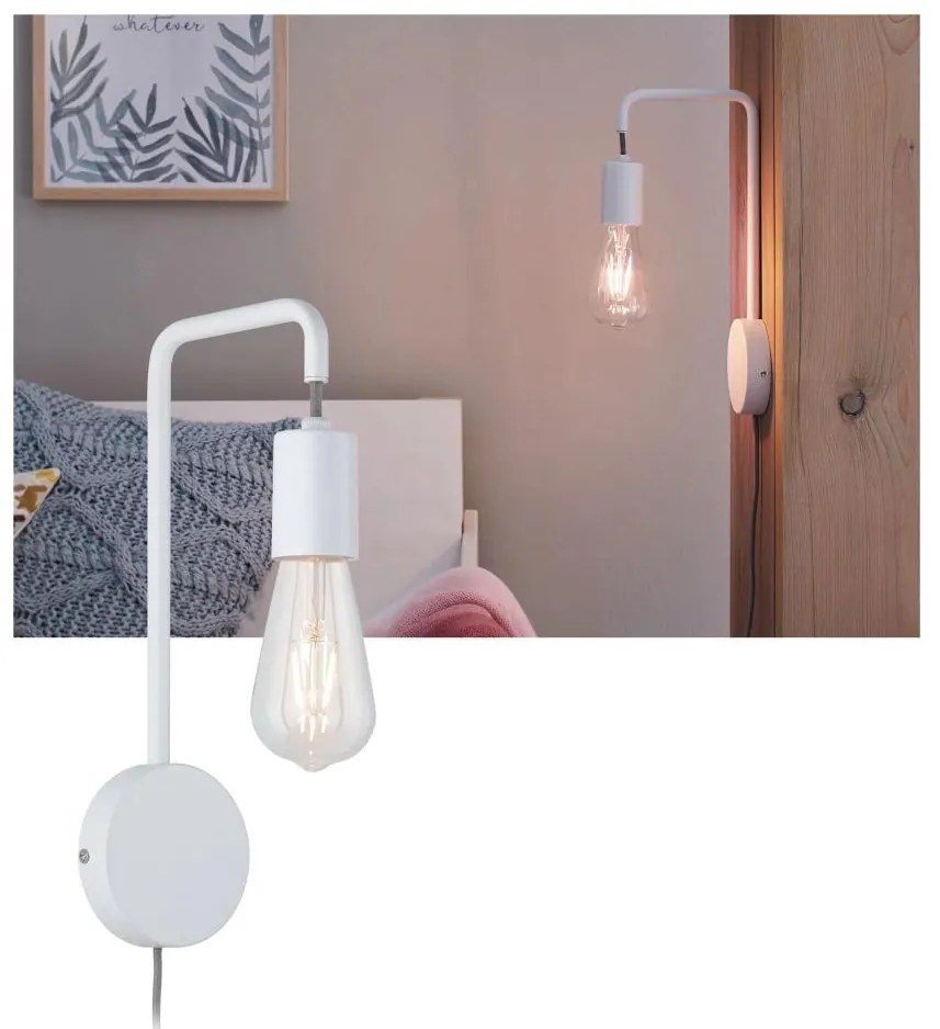 Paulmann 79811 - 1xE27/40W Fali lámpatest CALVANI 230V fehér