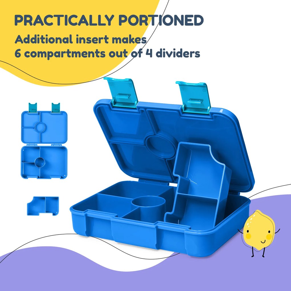 Klarstein Schmatzfatz tízórais doboz rekeszekkel