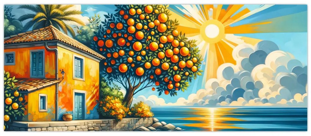 Kép - Ház narancsokkal I. (120x50 cm)