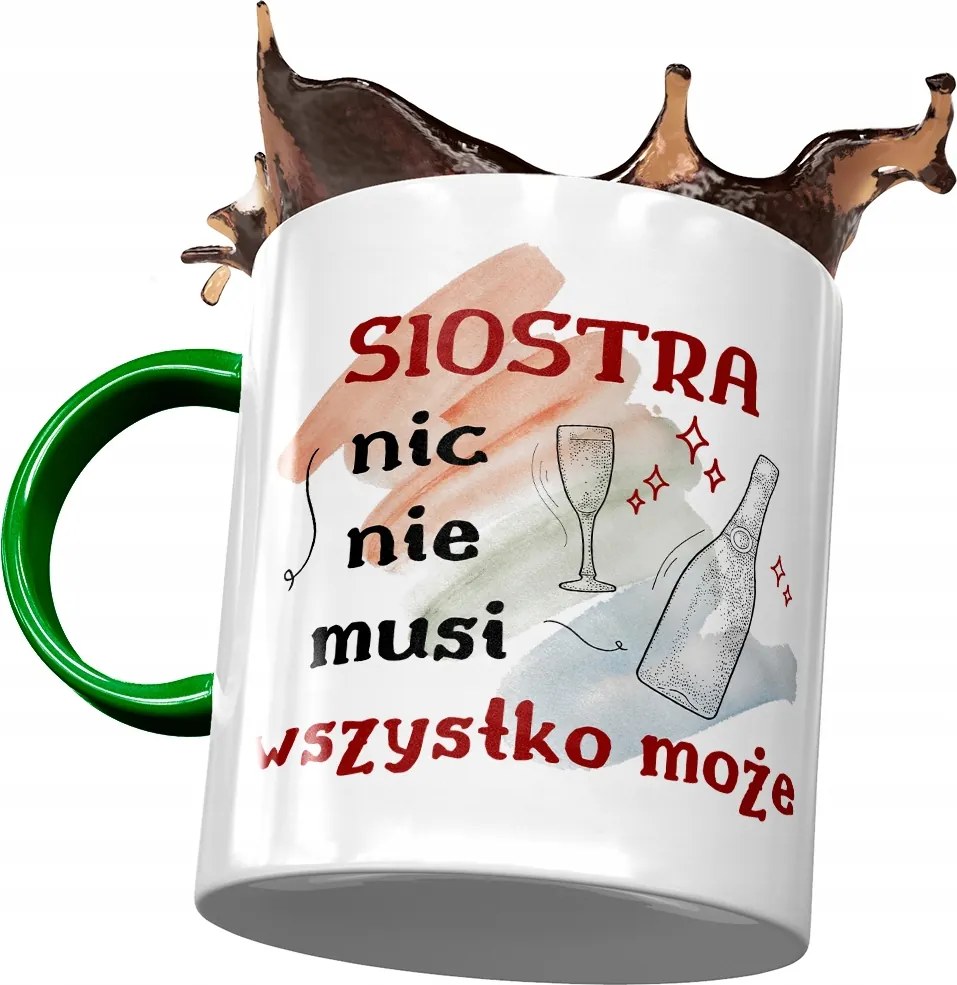 Zöld Bögre Nővérnek Születésnapra Ajándék Nyomtatott Fotóval