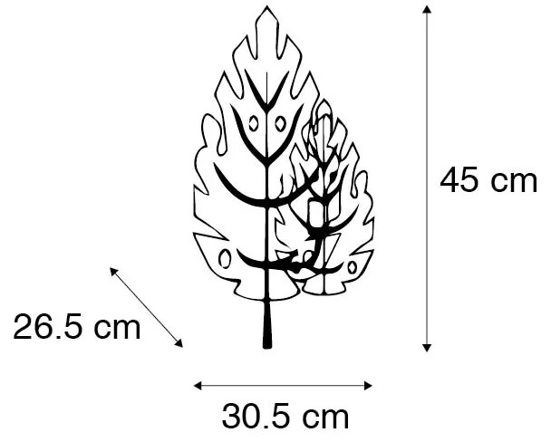 Design fali lámpa antik arany - Carballo