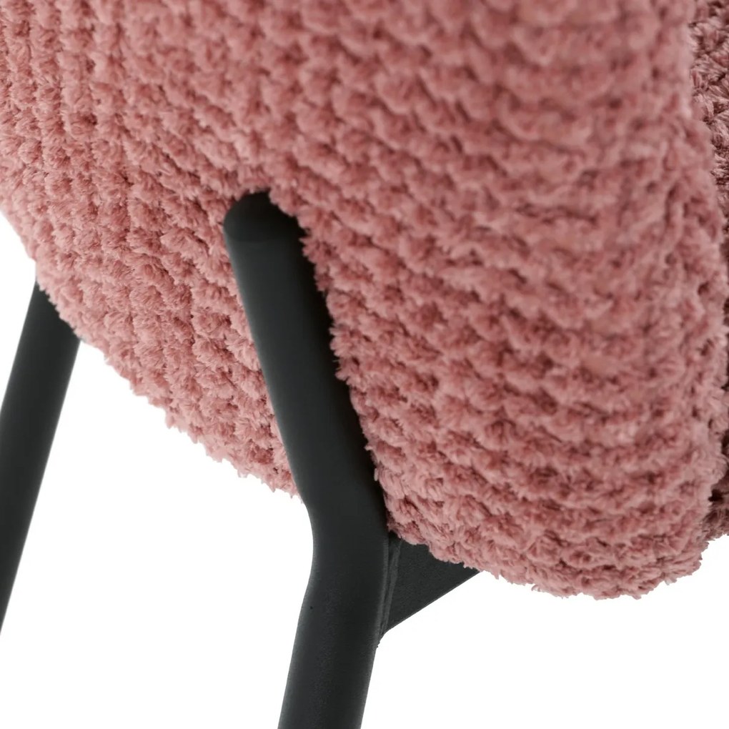Étkezőszék garnitúra Bouclé CT-W1077 PINK2, 4 db