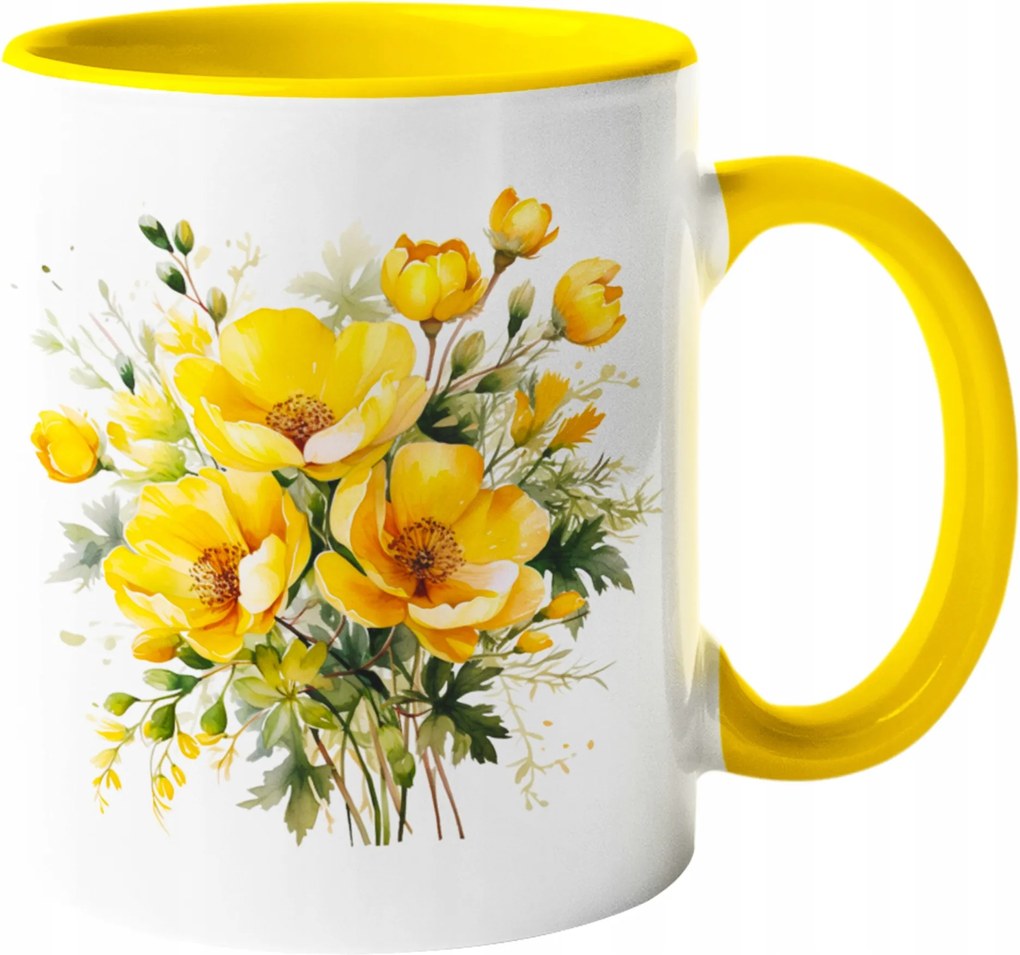 Bögre Csodálatos Pipacs Virágok Pipacs Kerámia Akvarell 330ml Csomagolás név