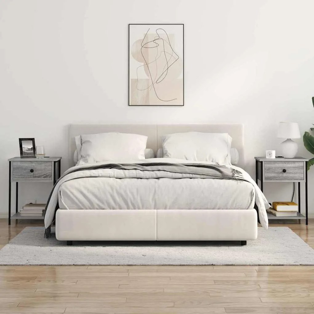 Éjjeliszekrény 2 pcs Szürke sonoma 42 x 41 x 56 cm Faanyag